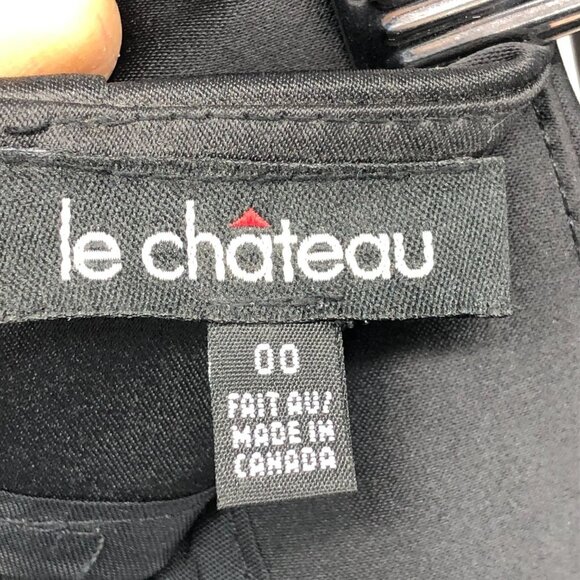 Le Chateau Black Satin Show-Stopping Fit & Flare 3/4 Length Maxi Skirt size 00 - Picture 4 of 16